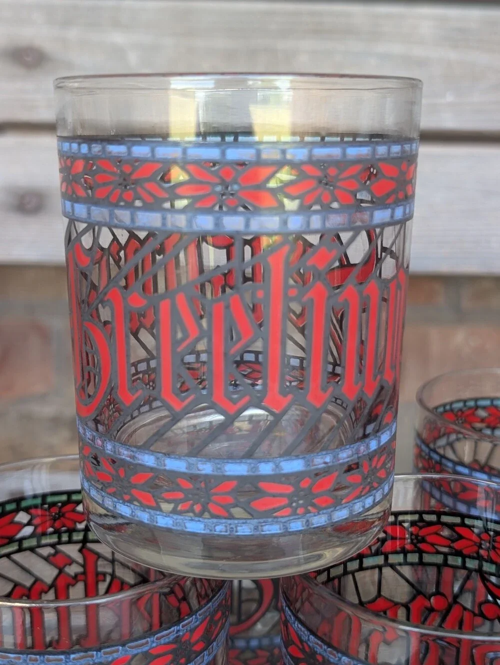 Six Houze Seasons Greetings Glasses